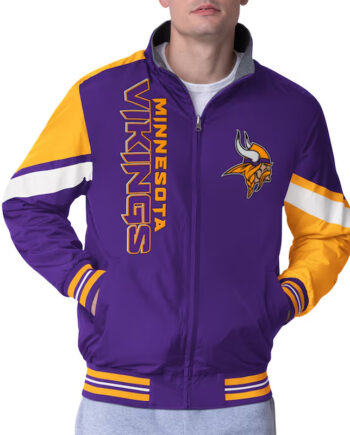 Minnesota Vikings Strong Arm Purple Full-Zip Jacket - Modajacket