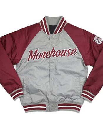 Morehouse Tigers Gray and Maroon Lightweight Satin Jacket (Copy) - Modajacket