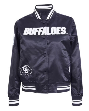 Colorado Buffaloes Pearl Navy Satin Jacket - Modajacket
