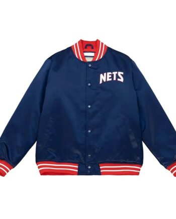 New Jersey Nets Heavyweight Satin Jacket - Modajacket