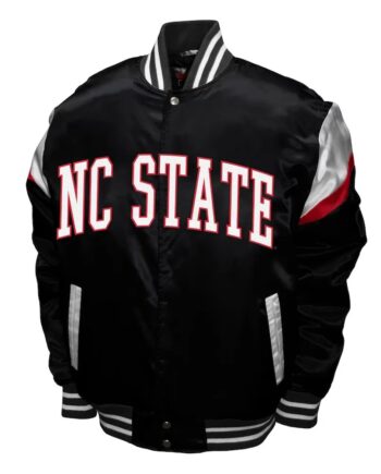 NC State Power Black Satin Jacket - Modajacket