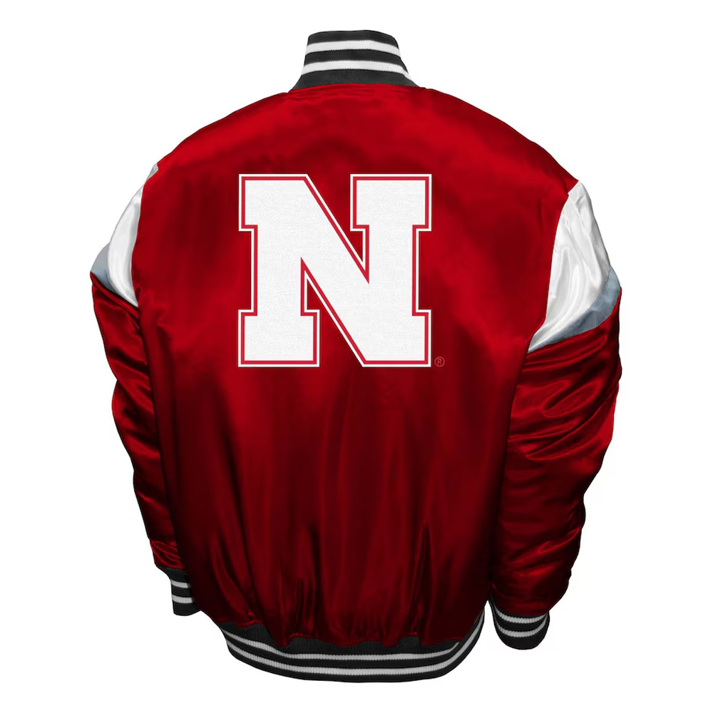 Nebraska Huskers Satin Jacket 2 Nebraska Huskers Satin Jacket