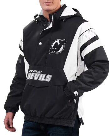 New Jersey Devils Half-Zip Hoodie Jacket - Modajacket