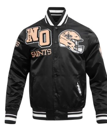 New Orleans Saints Mashup Classic Rib Satin Jacket - Modajacket