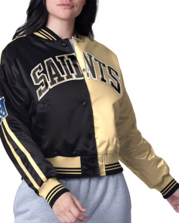 New Orleans Saints Zone Blitz Black/Gold Jacket - Modajacket