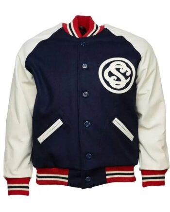 1927 NY Cuban Varsity Blue and White Jacket - Modajacket