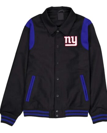 New York Giants Sport Night Teddy Varsity Jacket - Modajacket
