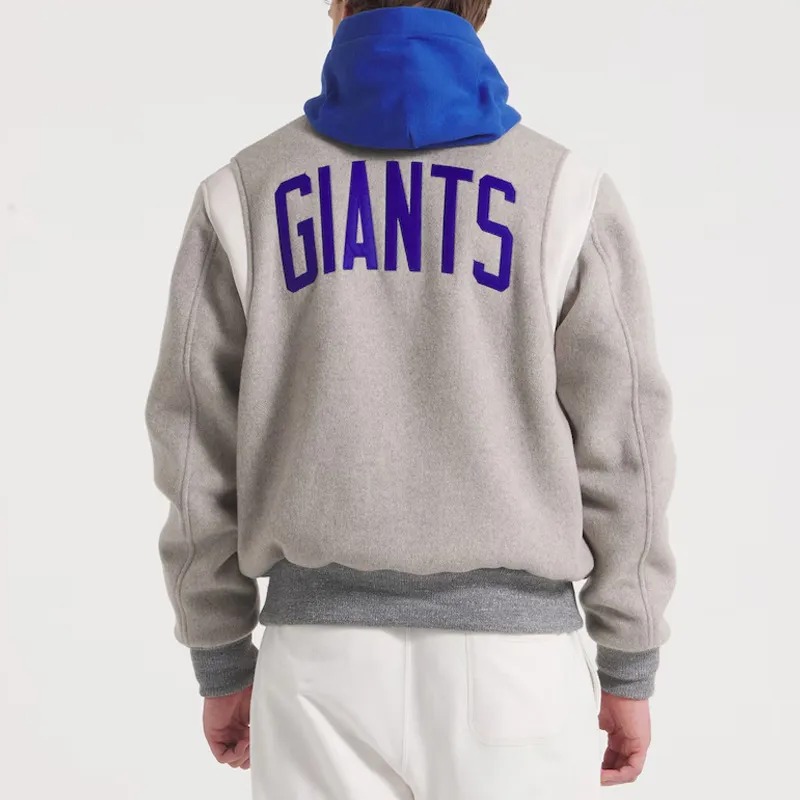 NY Giants Teddy Varsity Wool Jacket 2 NY Giants Teddy Varsity Wool Jacket