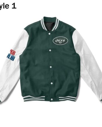 Varsity NY Jets Super Bowler White and Green Jacket - Modajacket