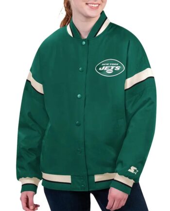 NY Jets Tournament Green Varsity Jacket - Modajacket