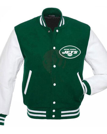 Varsity NY Jets Green and White Jacket - Modajacket