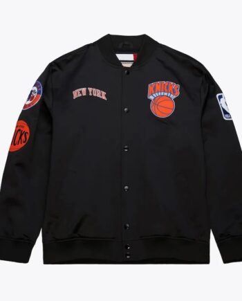 NY Knicks Black Out Satin Jacket - Modajacket