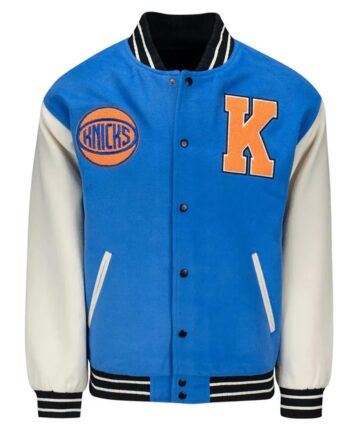 NY Knicks Leads Blue Varsity Jacket - Modajacket