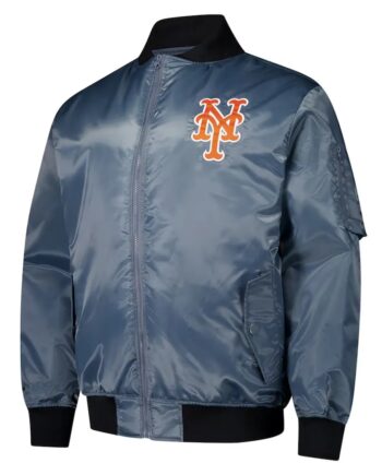 New York Mets Grey Bomber Jacket - Modajacket