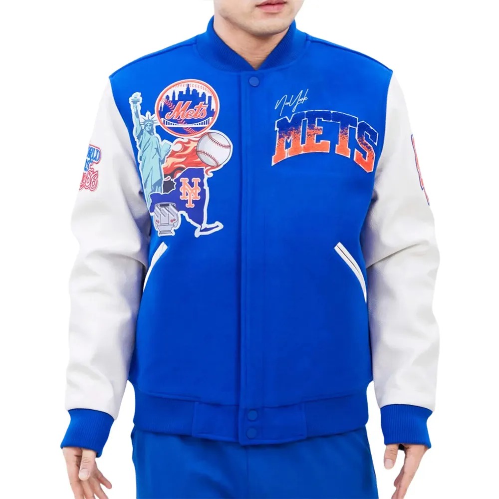 NY Mets Home Town Varsity Jacket 1 NY Mets Home Town Varsity Jacket - Modajacket