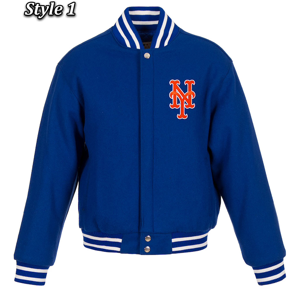 NY Mets Royal All Wool Varsity Jacket 1 NY Mets Royal All Wool Varsity Jacket - Modajacket