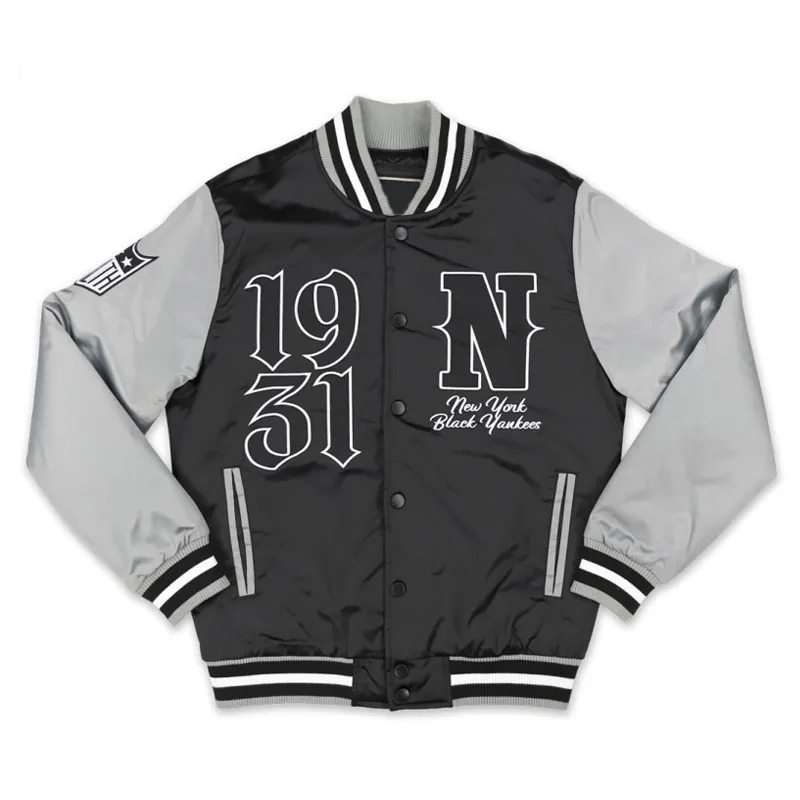 NY Yankees Black and Gray Jacket 1 NY Yankees Black and Gray Jacket - Modajacket
