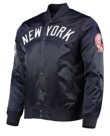 NY Yankees Black Satin Jacket - Modajacket