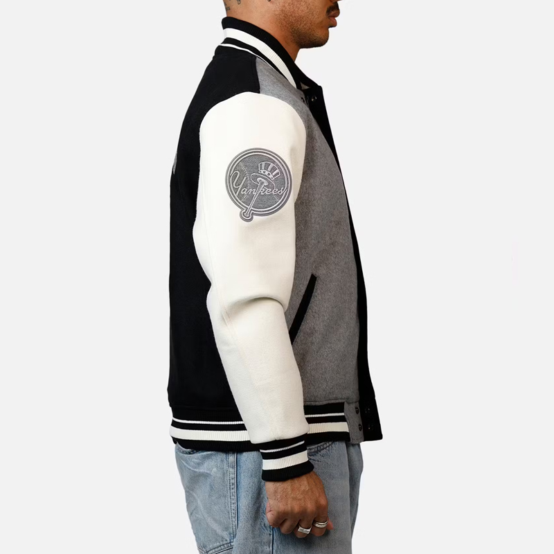 NY Yankees Reverse French Terry Varsity Wool Jacket 3 NY Yankees Reverse French Terry Varsity Wool Jacket
