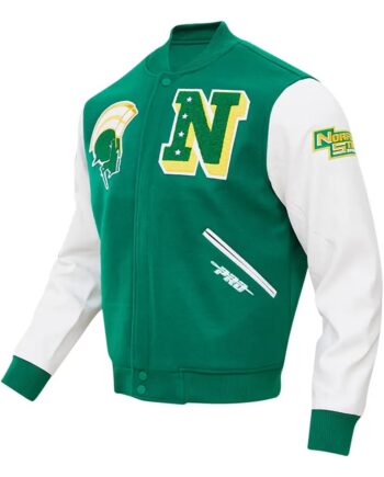 Norfolk State Spartans Varsity Green and White Jacket - Modajacket
