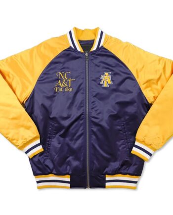 North Carolina A&T Baseball Satin Jacket - Modajacket