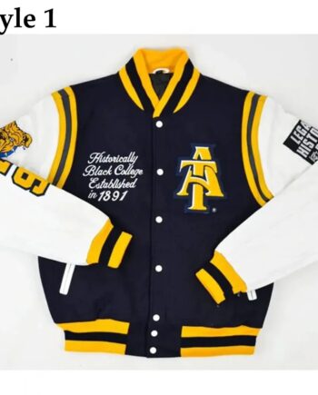 North Carolina A&T State University Aggie Pride Blue Varsity Jacket - Modajacket