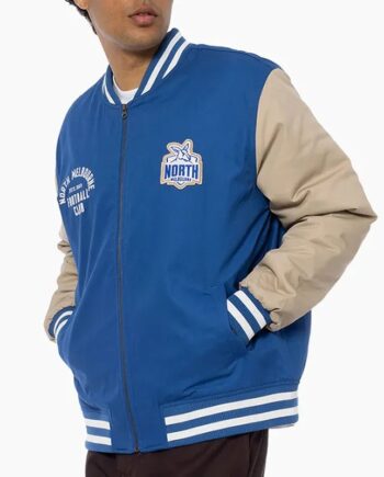 North Melbourne Lock Up Varsity Cotton Jacket - Modajacket