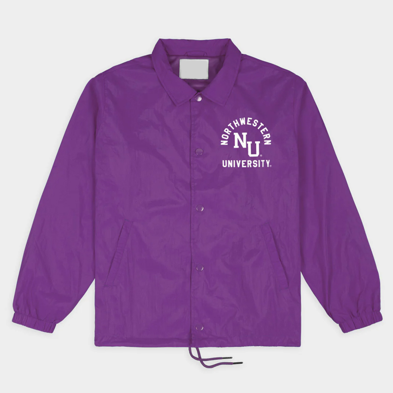 Northwestern Wildcats Football Retro Coaches Jacket 1 Northwestern Wildcats Football Retro Coaches Jacket - Modajacket