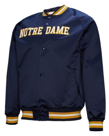 Notre Dame Fighting Irish Navy Satin Jacket - Modajacket