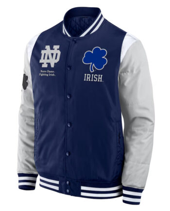 Elements Elite Notre Dame Fighting Irish Navy Jacket - Modajacket