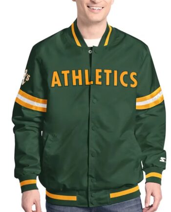Oakland Athletics Scout Varsity Satin Jacket - Modajacket