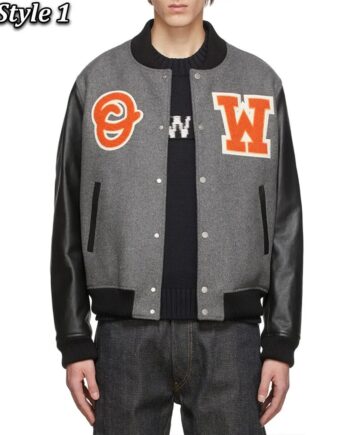 Off-White Varsity Logo-Patch Jacket - Modajacket
