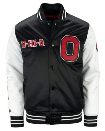 Ohio State Buckeyes Team Origins Varsity Satin Jacket - Modajacket