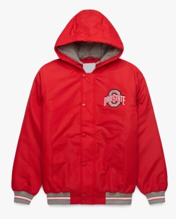 Ohio State Red Hooded Jacket - Modajacket