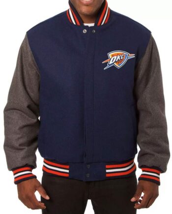 Oklahoma City Thunder Varsity Two Tone Jacket - Modajacket