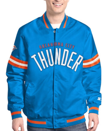 Oklahoma City Thunder Scout Varsity Satin Jacket - Modajacket