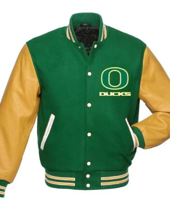 Oregon Ducks Green and Yellow Varsity Jacket - Modajacket