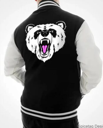 Panda Varsity White/Black Jacket - Modajacket