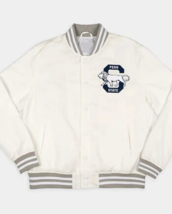Penn State Nittany Lions White Out Bomber Jacket - Modajacket