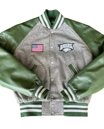 American Flag Philadelphia Eagles Varsity Jacket - Modajacket