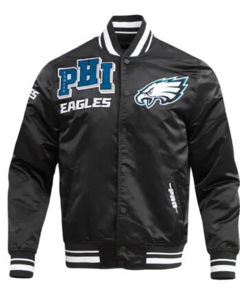 Philadelphia Eagles Mashup Classic Rib Satin Jacket - Modajacket