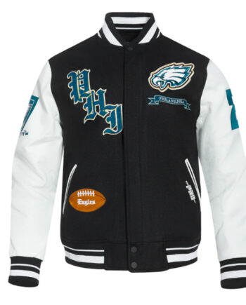 Philadelphia Eagles Prep Varsity Wool/Leather Jacket - Modajacket