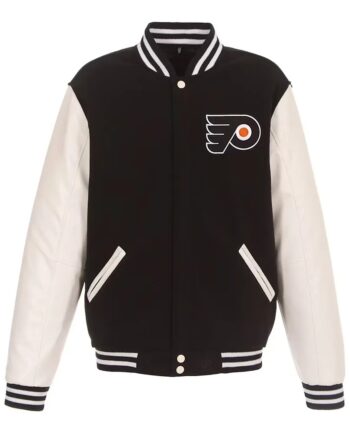 Philadelphia Flyers Black/White Varsity Jacket - Modajacket