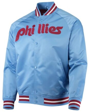 Philadelphia Phillies Satin Full-Snap Baseball Jacket - Modajacket