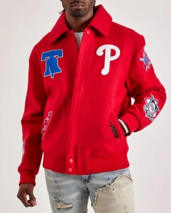 Philadelphia Phillies World Series Red Varsity Wool Jacket - Modajacket