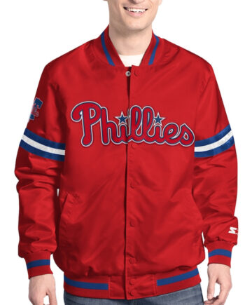 Philadelphia Phillies Scout Varsity Satin Jacket - Modajacket