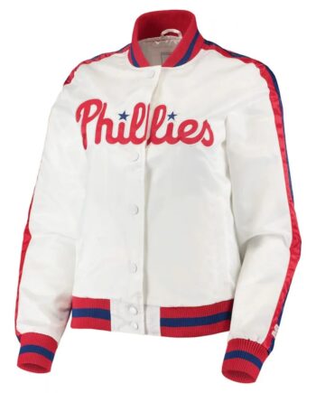 Philadelphia Phillies Starter White Satin Jacket - Modajacket
