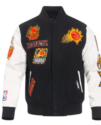 Phoenix Suns Animal Print Varsity Wool/Leather Jacket - Modajacket
