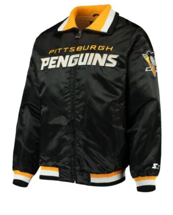 Starter Pittsburgh Penguins Black Bomber Jacket - Modajacket
