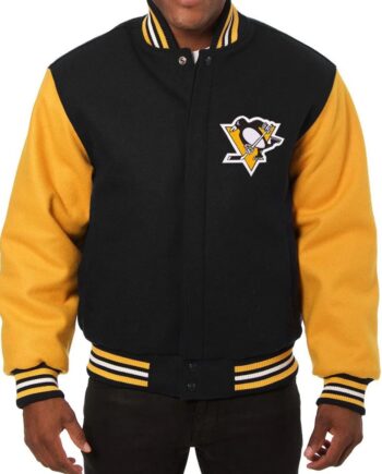 Pittsburgh Penguins Varsity Yellow and Black Jacket - Modajacket